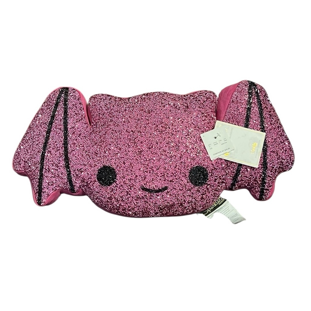 Sparkles Home Pink Rhinestone Plush Bat Pillow